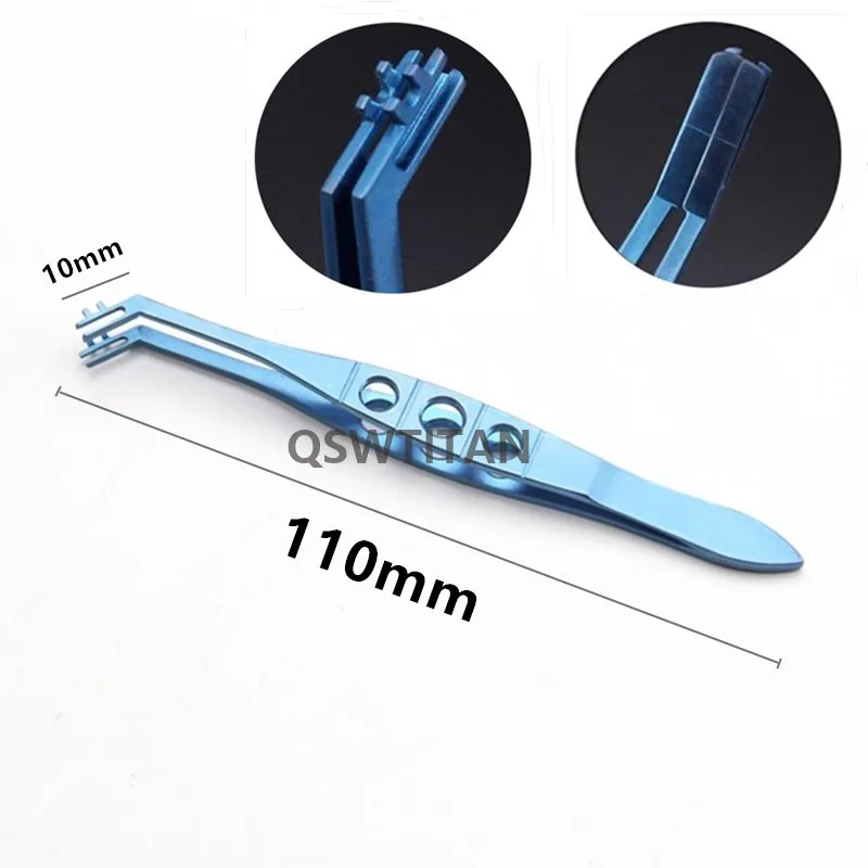 110mm Titanium Lens Folding Forceps Tweezers Flat handle Ophthalmic Surgical Instrument