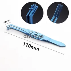 110mm Titanium Lens Folding Forceps Tweezers Flat handle Ophthalmic Surgical Instrument