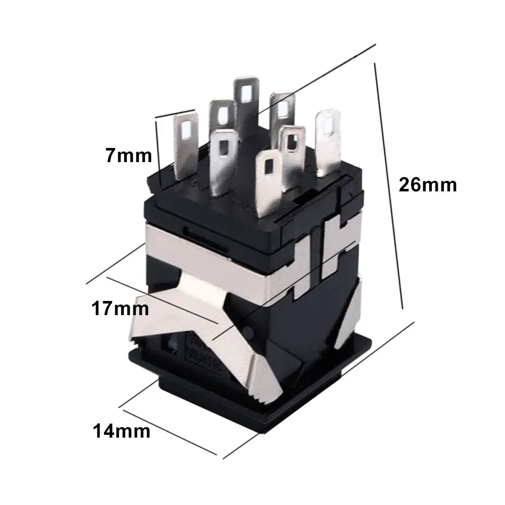 1PCS ABILKEEN NS193 IP40 KD2-22 Momentary Latching ON-(ON) square LED illuminated small square push button switch