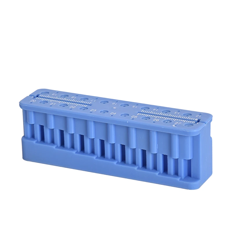 Dental Endo Measuring Ruler Plastic Endodontic Block Files Cleaning Holder Dentist Accessory Tools