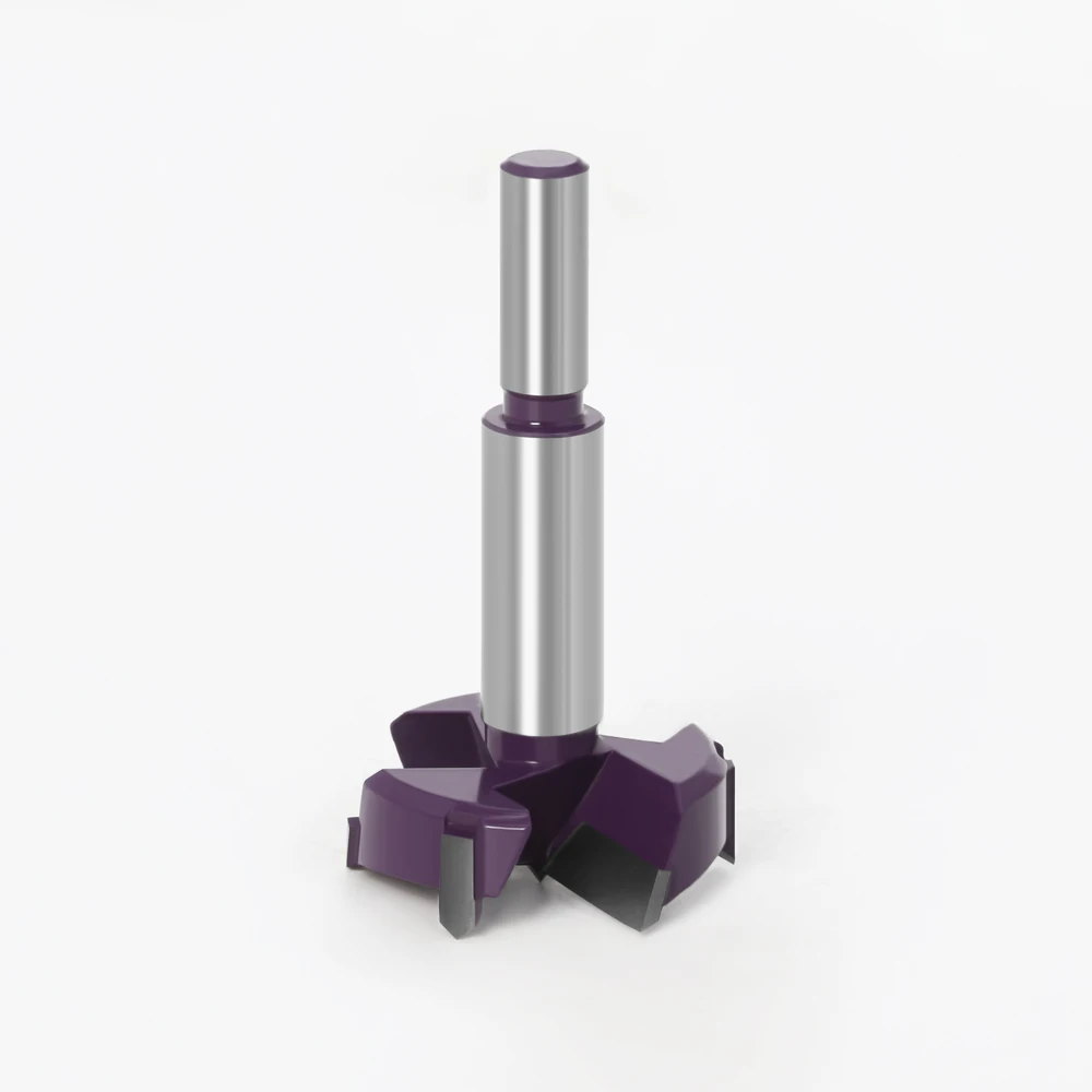 1pcs 45mm 3 teeth Forstner tips Woodworking tools Hole Saw Cutter Hinge Boring drill bits Round Shank Tungsten Carbide Cutter
