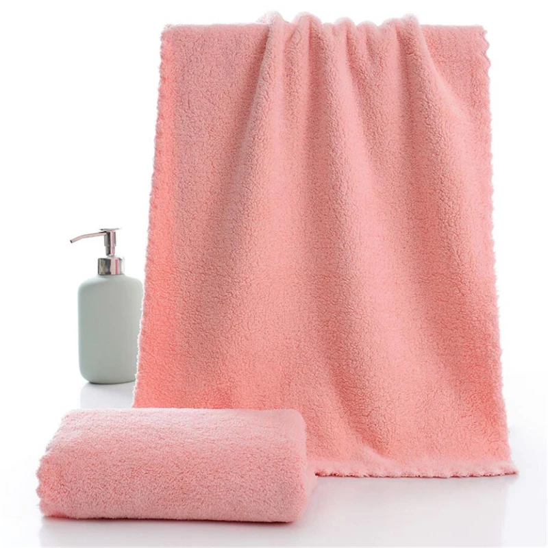 Square Solid Color Bamboo Fiber Soft Face Towel Polyester Hair Hand Bathroom Towels Bath Towel