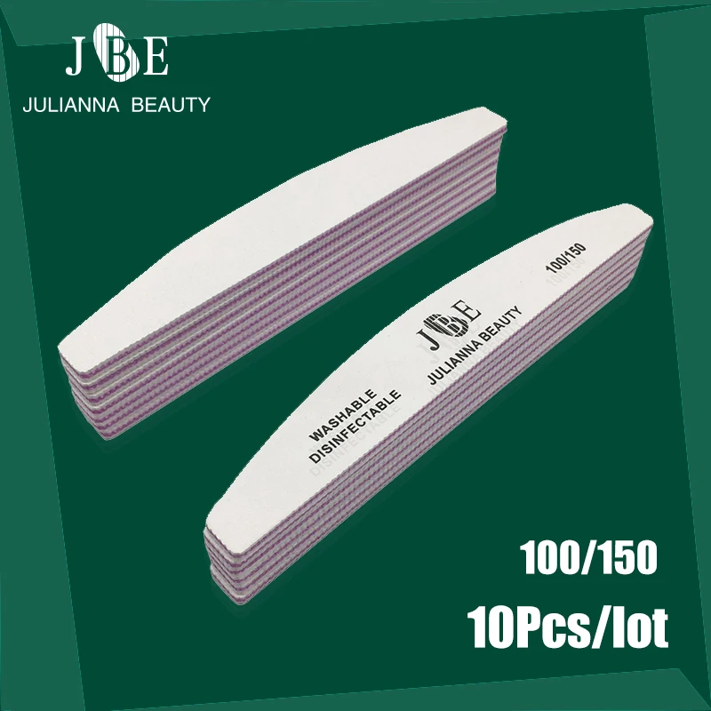 

10Pcs/lot 100/150 Professional Nail File Plastic Zebra Sandpaper Emery Board grit Nail Tools Nails Accessoires