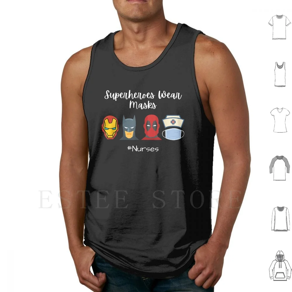 Supereroi Indossano Maschere Infermieristiche, Infermiera Carina Supereroe Rn Canotte Gilet Senza Maniche Supereroi Indossare Infermiera Carina