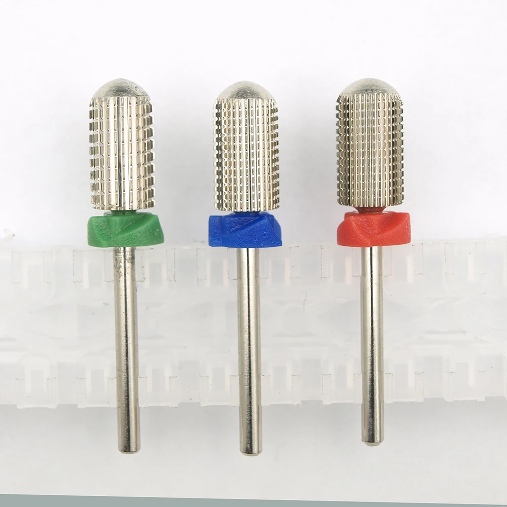 Neues Silber 5 in 1! 6,6 mm großer Schaft, runde, glatte Oberseite, Sicherheits-Wolframstahl-Hartmetall-Nagelbohrer, doppelseitig verwendbar – Detail 10