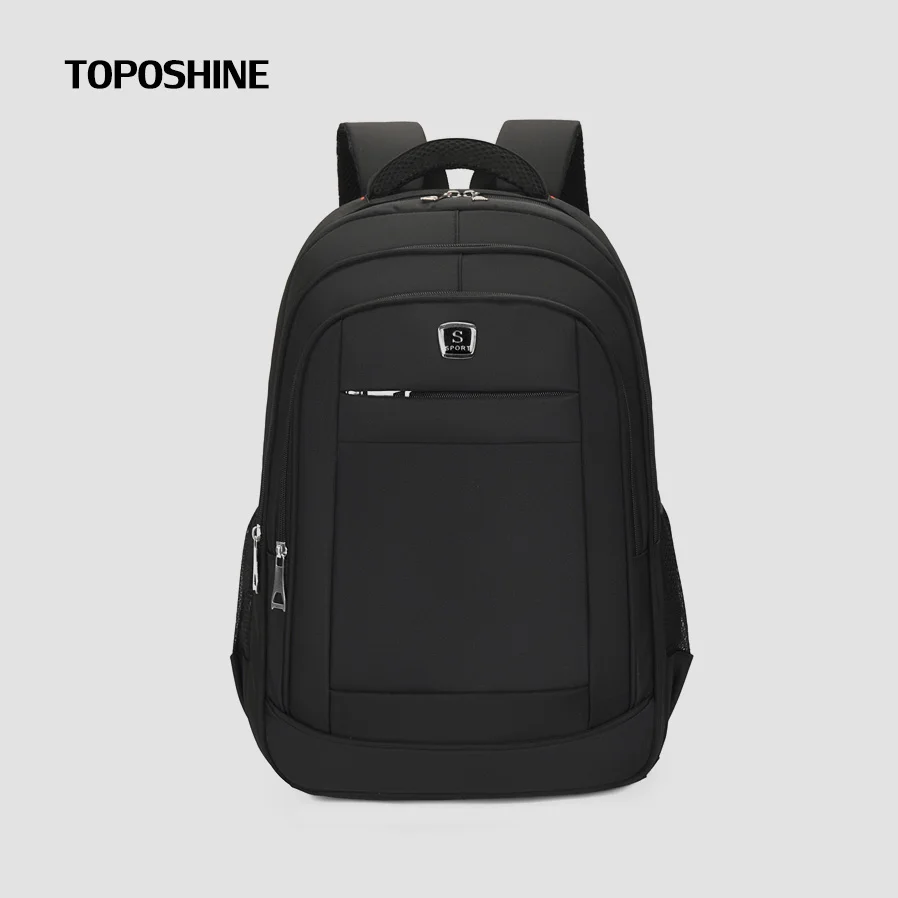 

Toposhine Solid Black Fashion Men Backpacks Anti theft School Travel Backpacks Male Laotop Backpacks For Male For Teenagers Bag