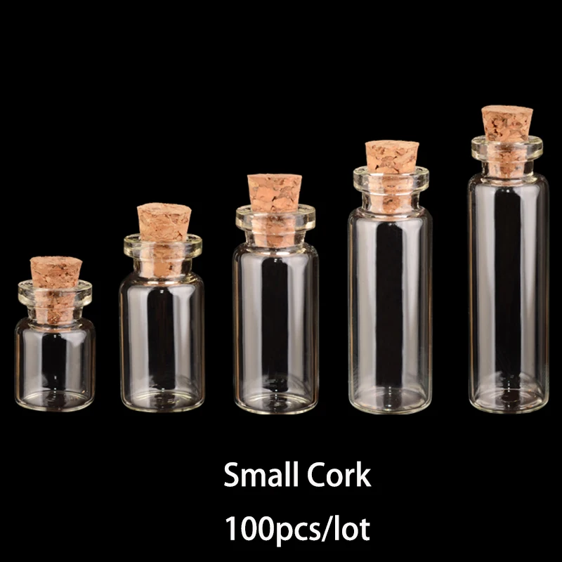 

100pcs Mini Wood Cork Test Tube Plug Essential Oil Pudding Small Glass Bottle Stopper Lid Customize Bar Tools Accessories