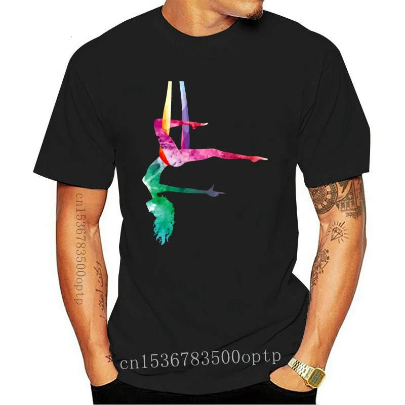 New Aerial Yoga Acrobatic Sport Aerialist Gymnastics Watercolor Workout T Shirt Workout Artist Fitness Yoga Aerialist Aerial