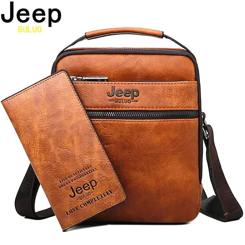 JEEP BULUO Borsa a tracolla singola per il tempo libero da uomo Borsa a tracolla alla moda Borse multifunzionali per affari e tempo libero I