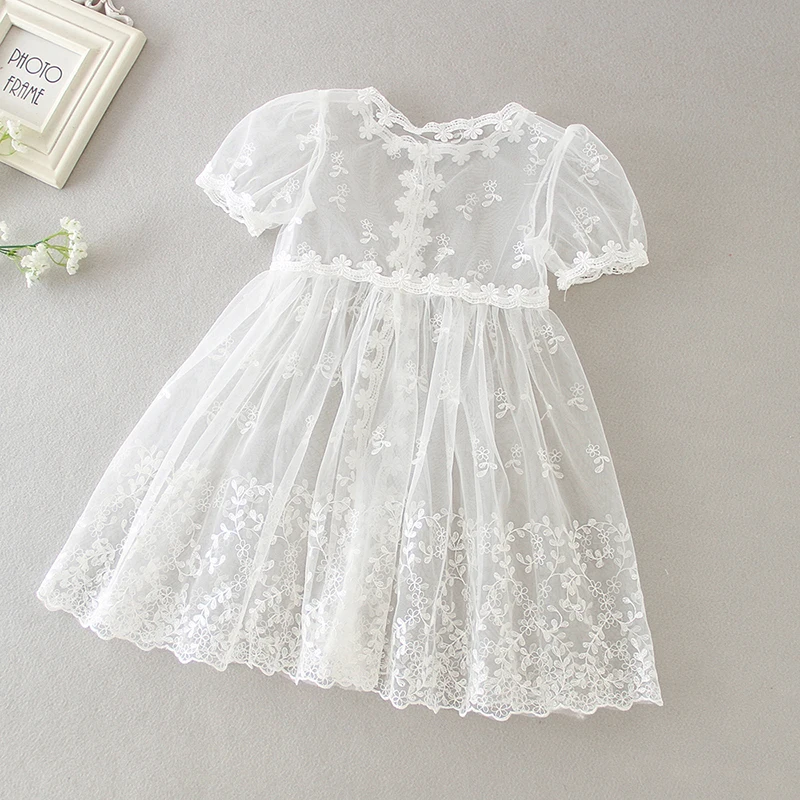 Baby Girl Baptism Dress Infant Christening Dresses for Girls 1 First Birthday Party Princess White Ball Gown for Wedding Party