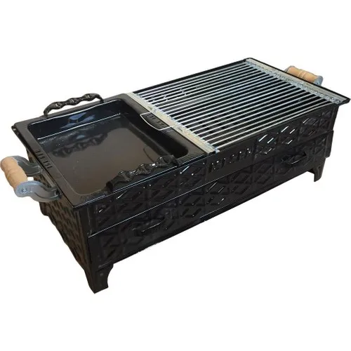 Enamel Coal Brazier Bbq 33 X68Cm