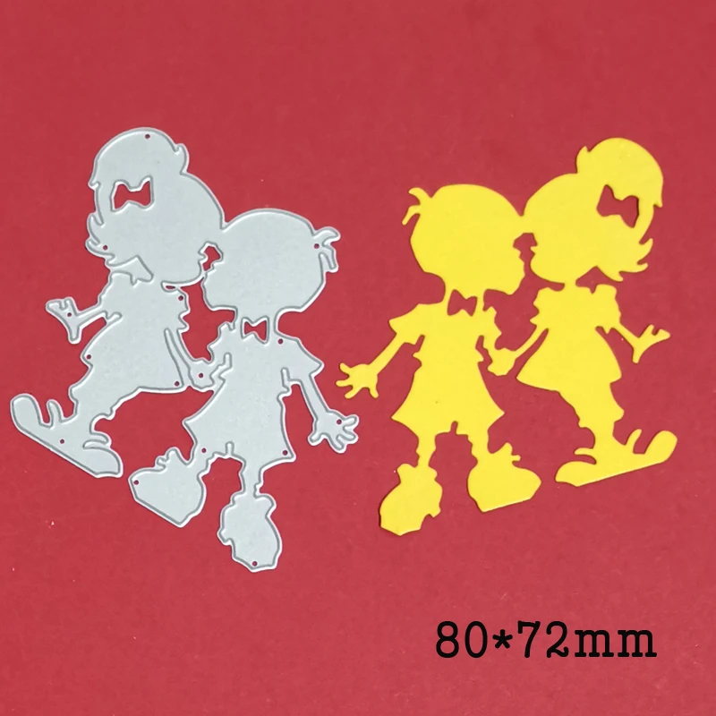 metal cutting dies 2021 new craft cut die stencils boy play with girl Scrapbooking paper knife blade punch dies template