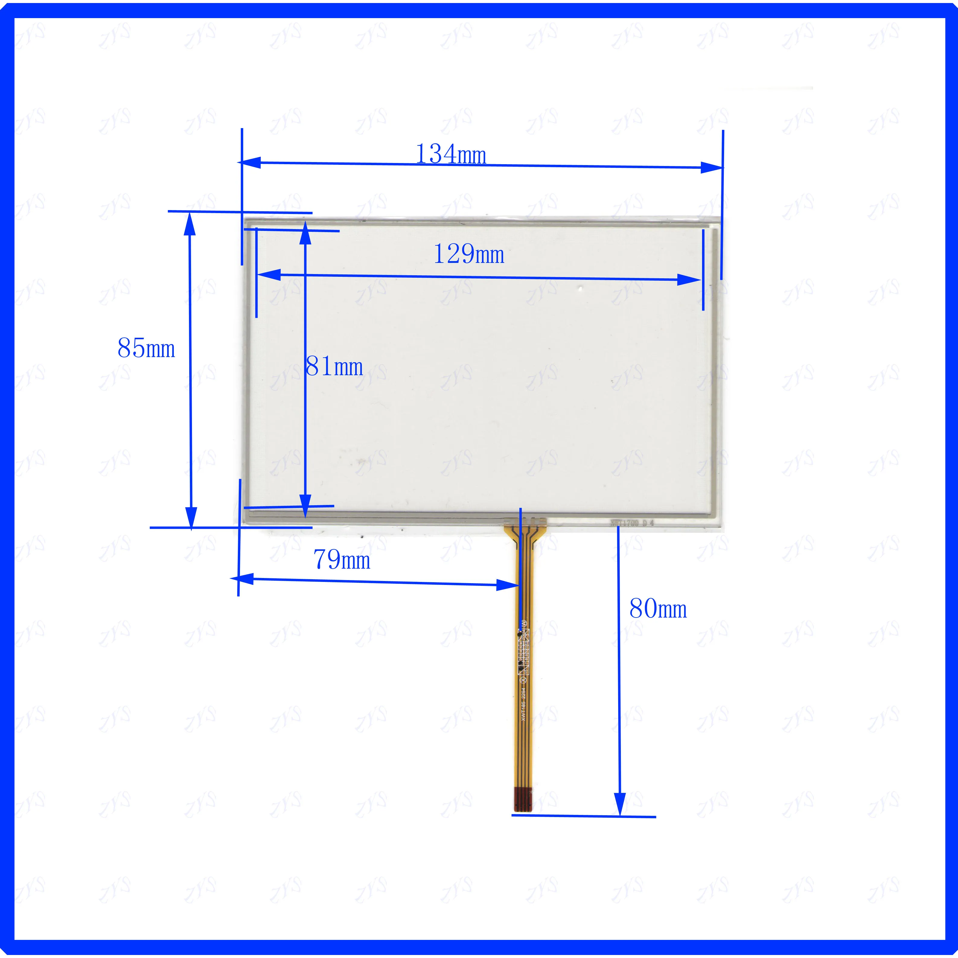 ZhiYuSun New 5PCS/LOT  XWT1700  6 inch TOUCH Screen panels  134mm*85mm  for GPS  or commercial use post  XWT1700 134*85