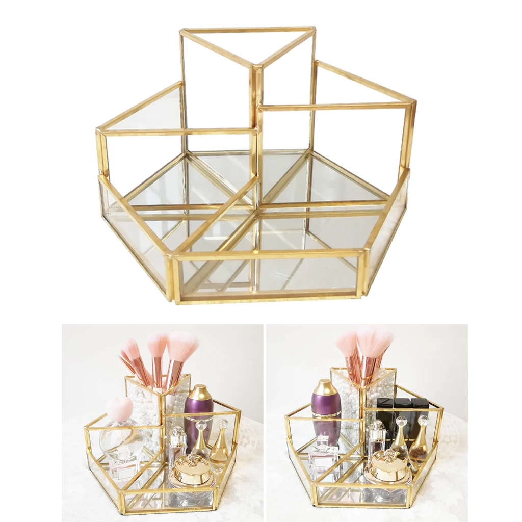 Makeup Brush Holder Storage Cosmetic Brushes Organizer Make Up Tools Countertop Dressing Vanity Bathroom table Case