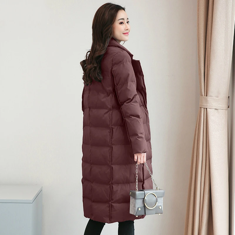 4XL Plus Winter Size Jacket Women Korean Fashion Coat 2023 Long Ladies Clothes Outwear Parkas Tops Chaqueta Mujer LWL811