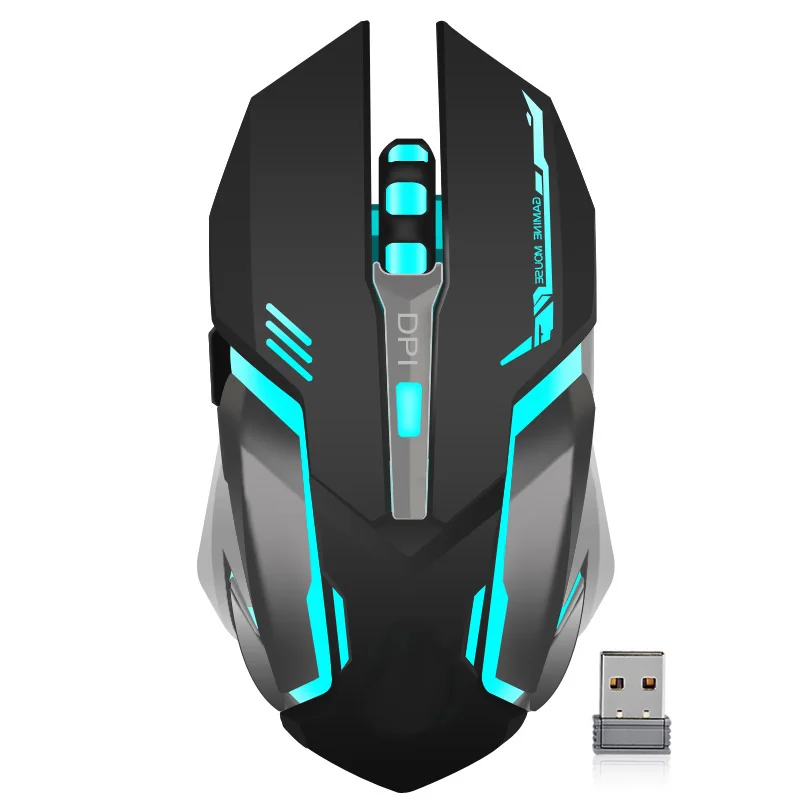 

Gaming Optical Mouse USB Wireless/Wired Computer Laptop Colorful Backlit Mouse Positioning Accuracy Rechargeable Lithium Battery