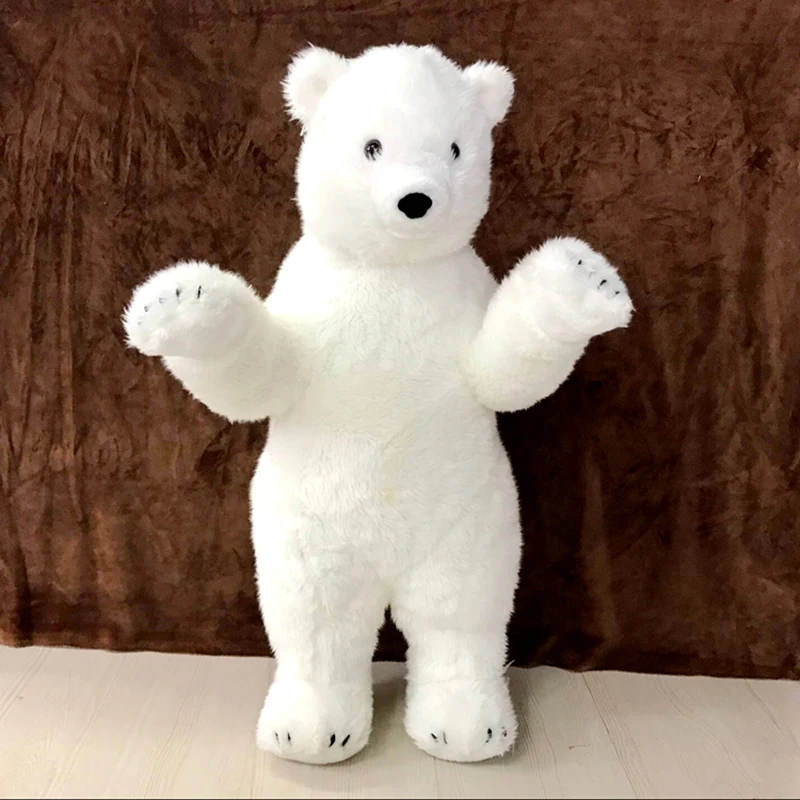 New Stuffed Animals  Lifelike Polar Bear Toy Realistic Standing