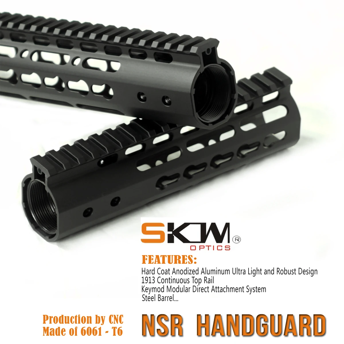SKWGEAR Keymod M-LOK AR15 protector de mano flotante Picatinny - imagen 2