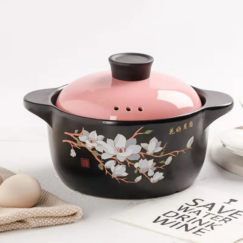 Ceramic Soup Pot Casserole Milk Pot Gas Use Kitchen Pots Ceramic Stew Pot Cooker Cooking Pots Set  Cooker Hot Pot Soup Wok