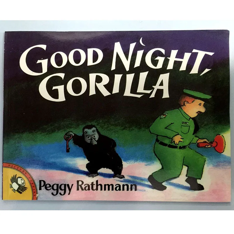 Good Night,Gorilla by Pegggy Rathmann 교육용 영어 그림책, 학습 카드, 이야기 책, 아기, 어린이 선물