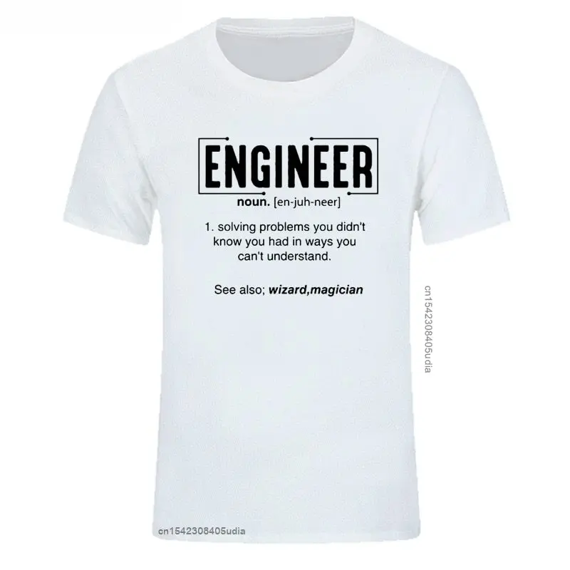 

Men T Shirt Engineer Dad Definition Noun Funny Graphic T Shirts Summer Cotton Harajuku Short Sleeve Streetwear Black T-Shirt