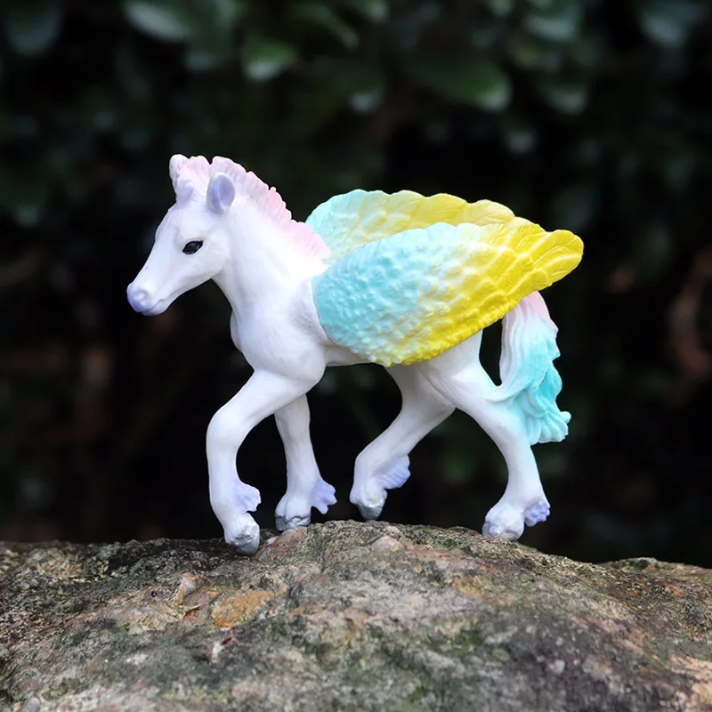 Oenux Original Echte Märchen Fliegen Pferd Simulation Tier Mythische Elfen Elf Pegasus Action-figuren Modell PVC Nette Kinder Spielzeug – Detail 20
