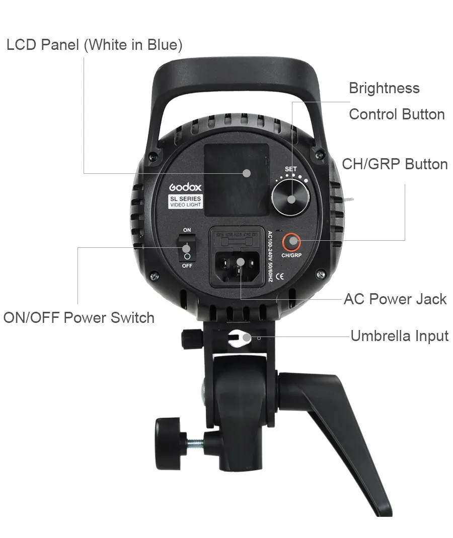 Godox LEDビデオライト SL-60W SL60W 5600K ホワイトバージョン ビデオ