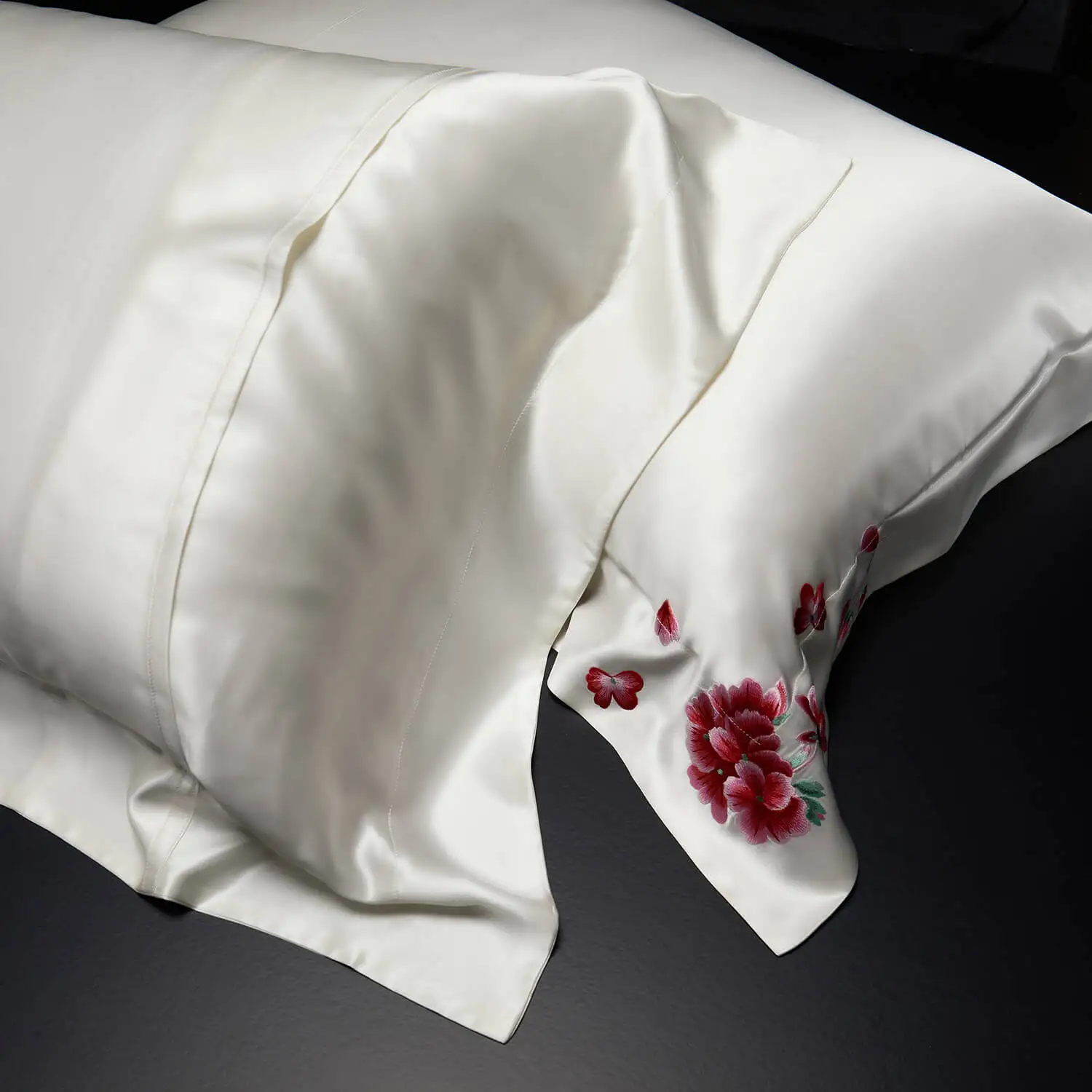 100% pure silk pillowcase natural silk embroidery pillowcase mulberry silk pillowcase free shipping