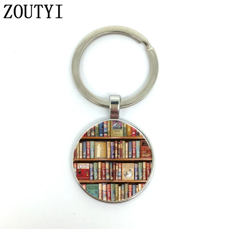 Новинка-модный-литературный-брелок-с-кристаллами-мужской-и-женский-брелок-премиум-класса-для-автомобиля-и-выпуклый-стеклянный-брелок