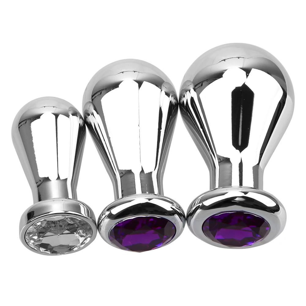 Super Large Size Huge Aluminium Alloy Jewel Crystal Anal Beads Butt Plug Ball Insert Sex Toy Men And Women Adult Products