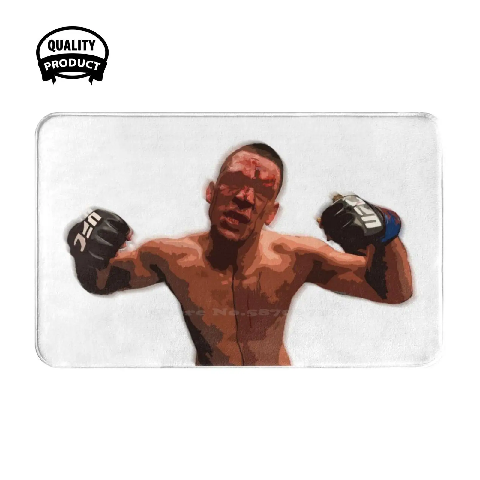 Nate Diaz Illustration Soft Cushion Home Carpet Door Mat Car Rug Khabibnurmagomedov Thenotoriousmma Proper Bjj Mmafighter