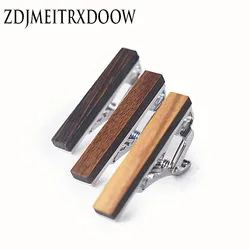 ZDJMEITRXDOO mężczyźni Vintage drewno prezent stop miedzi Metal krawat Bar Groom ślub biznes drewniane romantyczny krawat klipy Pin