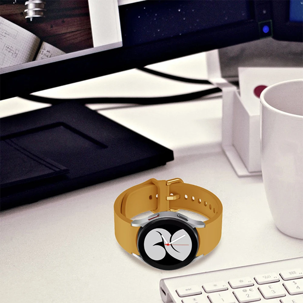 Ремешок силиконовый для Samsung Galaxy Watch 4 classic, спортивный сменный Браслет для наручных часов 46 мм 42 мм 44 мм 40 мм