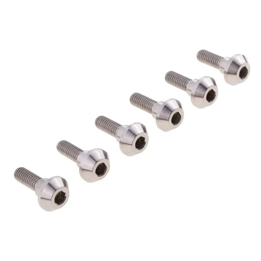 6 Pcs M6 X 20mm Titanium Ti Disc Brake Rotor Bolts For Suzuki GSXR Yamaha R1 Upgrade Kit Save Weight & Never Rust