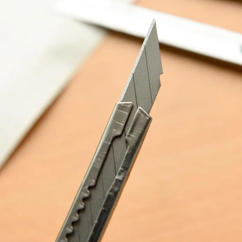 Cuchillo de arte con apertura de letras, cortador de papel Manual de papelería de Metal de acero inoxidable, Utilidad de oficina, 4 unidades por juego