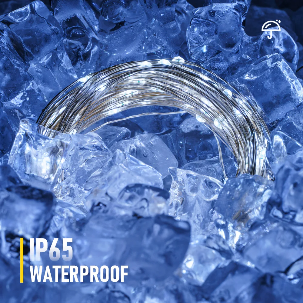 2021 Solar Garden Lights Outdoor LED Solar Energy Street Garland Fairy String Lights For Garden Party Christmas Decoration Lamps