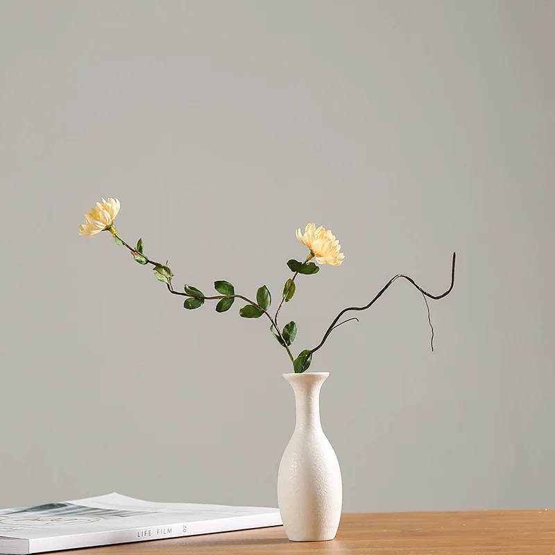 Modern White Ceramic Vases Chinese Style Simple Designed Pottery And Porcelain Vases For Artificial Flowers Decorative Figurines image 3