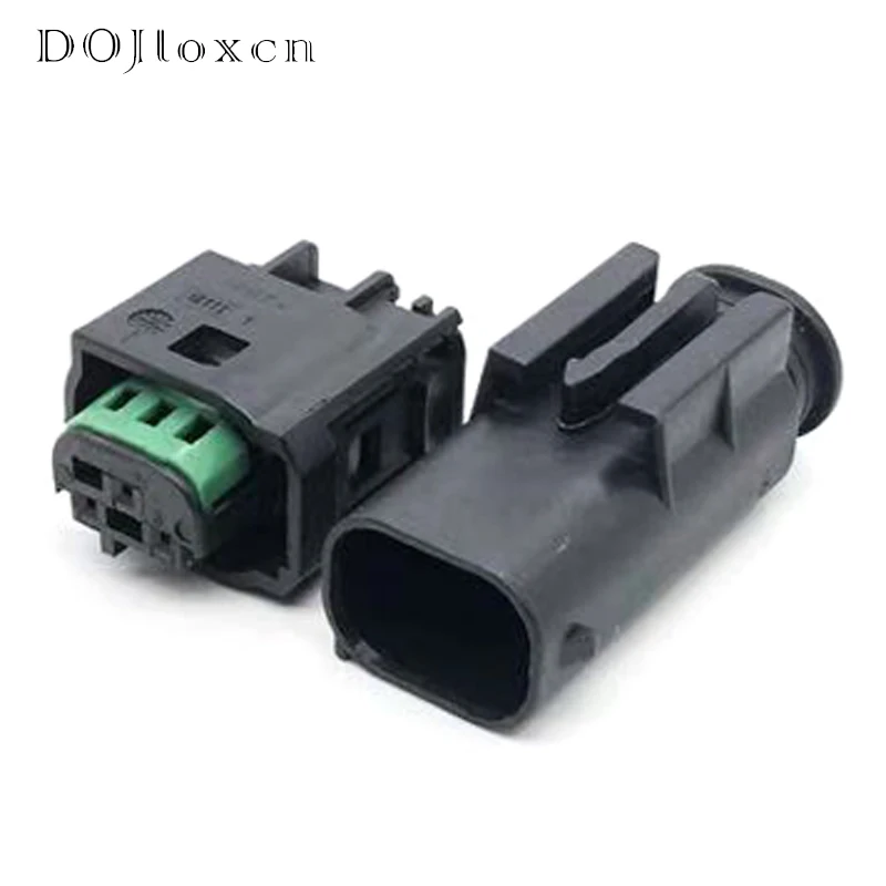 1/5/10/20/50Sets 3 Pin Tyco Plastic Radar Sensor Plug Black Male Female Connector Auto Light Waterproof Electrical Plug 968402-1