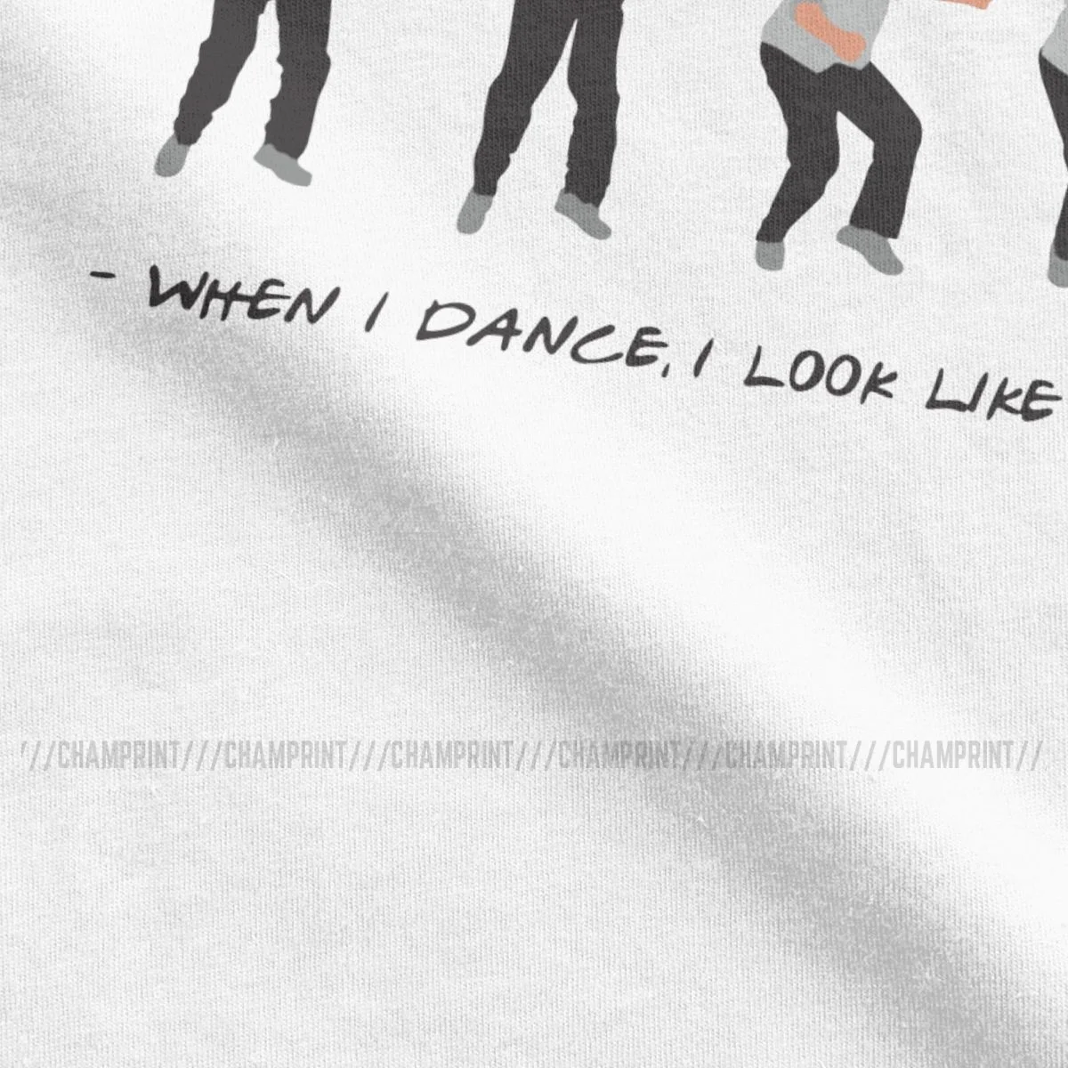 Leisure friends chandler bing when i dance tシャツメンズクルーネックコットンtシャツtv半袖tシャツオリジナル服