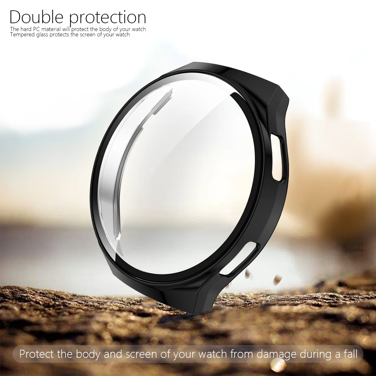 Tempered Glass Screen Protector For Huawei Watch Gt2e PC Case For Huawei Watch Gt 2E Glass Case Cover Bumper Protective Shell