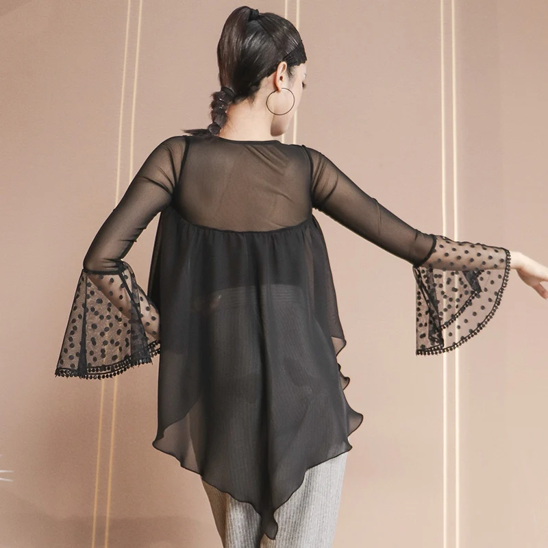 Bodysuit Cho Phòng Khiêu Vũ Cuộc Thi Nhảy Đầm Waltz Vũ Điệu Tango Áo Chuẩn Flamenco Mặc Trang Phục Cơ Thể D1173 CACARE