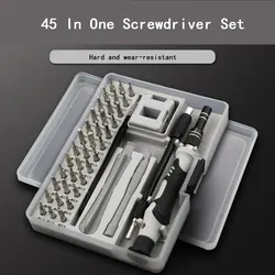 45PCS Multi-Function Screwdriver Combination Set Glasses Mobile Phone Repair Tool Y-Shaped Cross Word Plum-Shaped Hexagonal Star