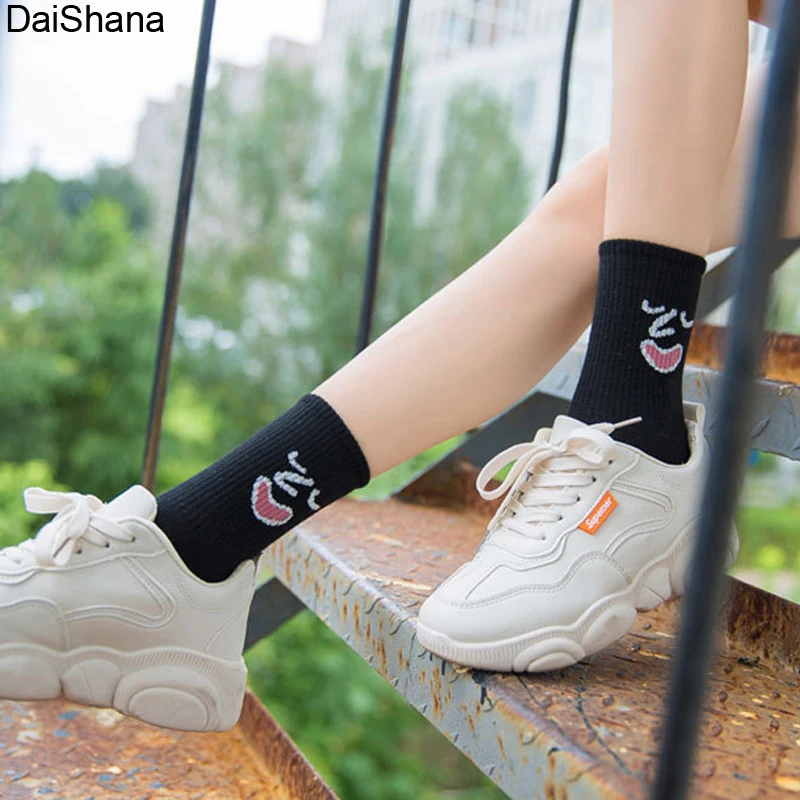 1 Pair Unisex Socks Korea Style Trend Surprise Mid Women Socks Harajuku Candy Colors Funny Socks Kawaii Socks Happy Girls Socks