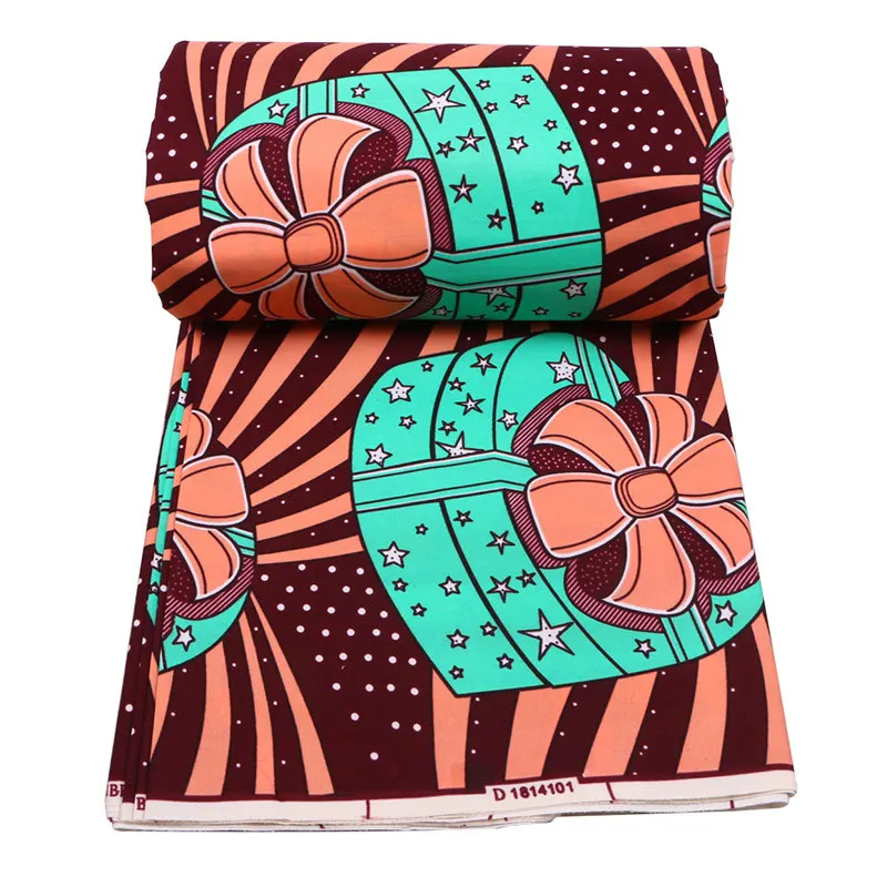 2019 vera cera verde confezione regalo stampa tessuto africano tessuto africano vera cera 6Yard \ set