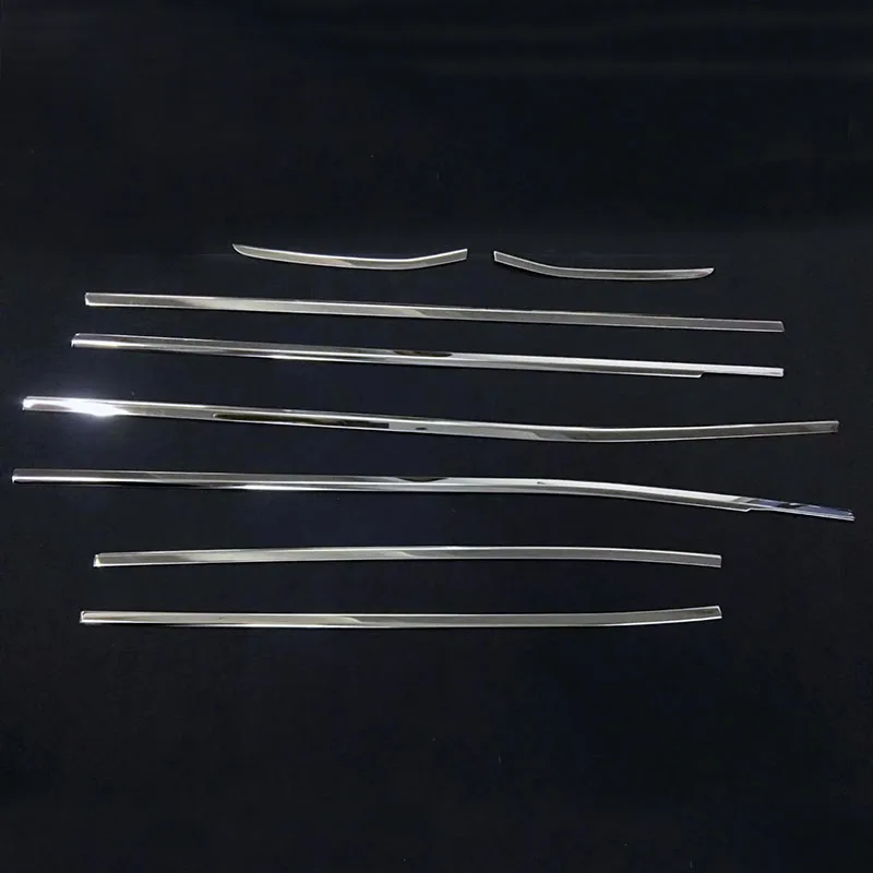 Stainless Steel Car Window Trim Strips Outer Decoration Refit 8pcs for Toyota NOAH/VOXY 2014-2017 Window Lower Sill Trim