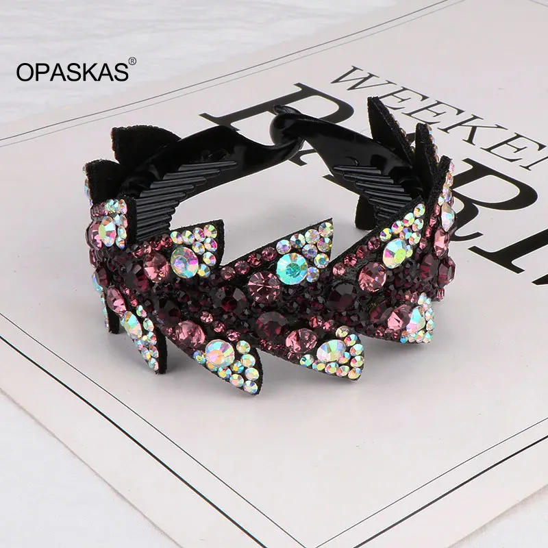 Hair Bun Maker Holder Hairpin Rhinestone Deft Hair Claw Clamps Hairband Strong Bun Must-have Tool Hair Accessories For Women