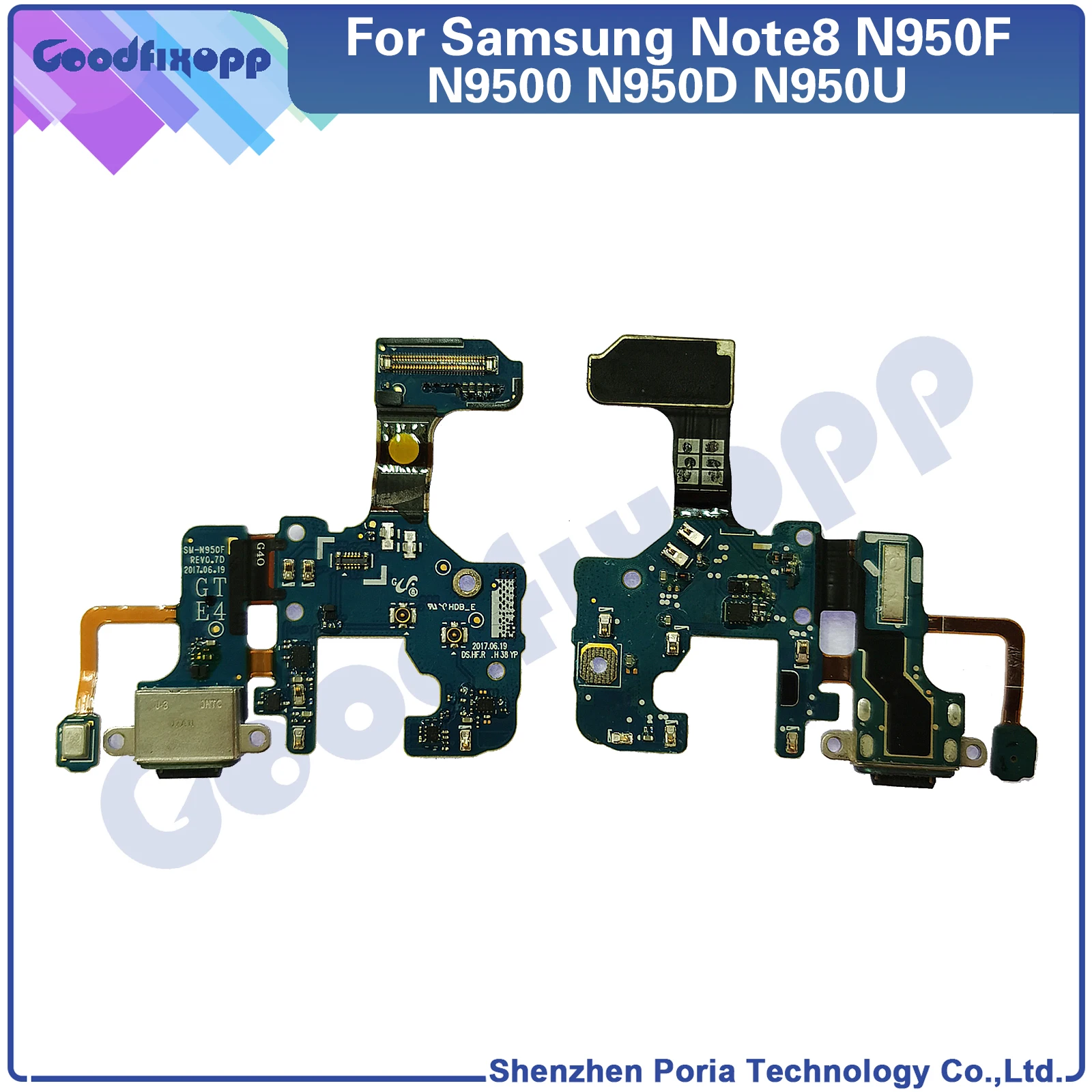 For Samsung Note8 N950F N9500 N950D N950U 100%Test OK USB Charging Port Charger Dock Connector Flex Cable Replacement