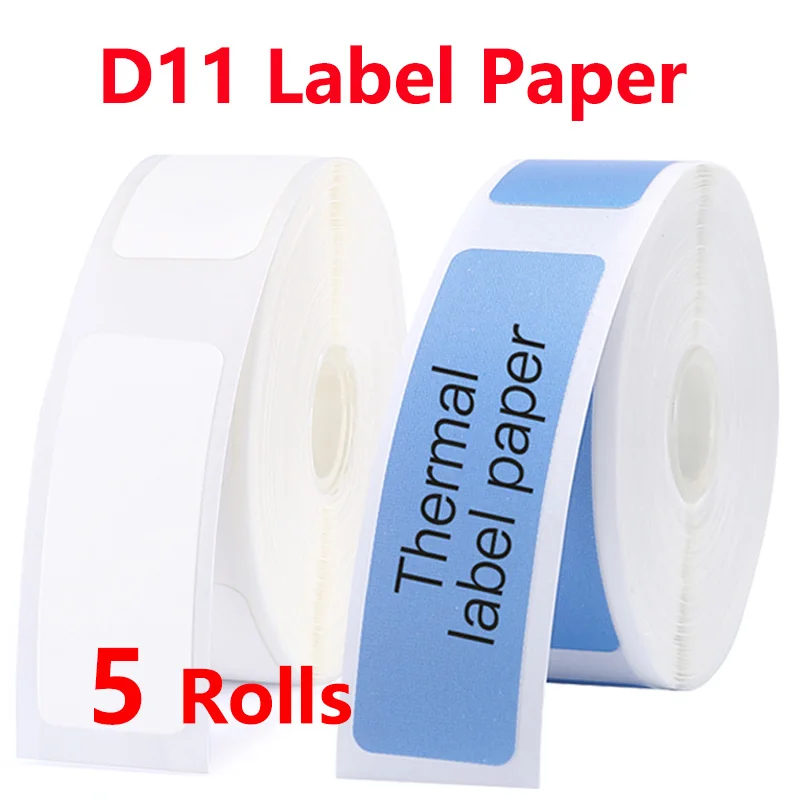 5 Rolls d11 label sticker label maker label printer sticker label paper Self-adhesive paper sticker paper Adhesive paper phomemo