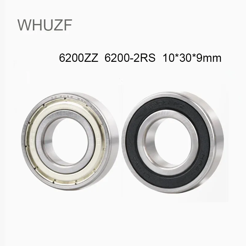 WHUZF 4/6pcs 6200 2RS 6200ZZ 10*30*9mm 6200RS 2Z 2RZ ZZFree Shipping Double Rubber Ssealing Cover Deep Groove Ball Bearing