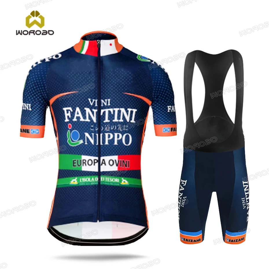 2022 Cycling Clothes Kits Short Sleeve Jersey Set Summer Men FANTINI NIPPO Cycling Uniform Beathable Bike Clothing Quick Dry